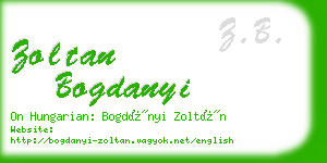 zoltan bogdanyi business card